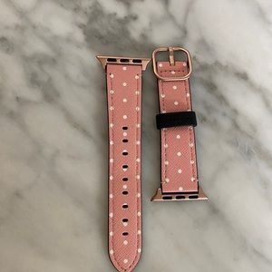 Apple Watch band, worn once, saffiano polkadot, 38/40mm